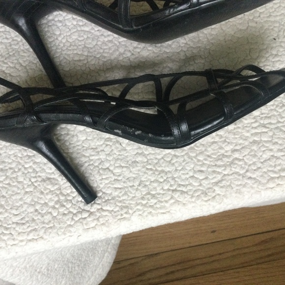 Steve Madden Danzel Birdcage Pump Black Leather - Sz 8 - Picture 5 of 15
